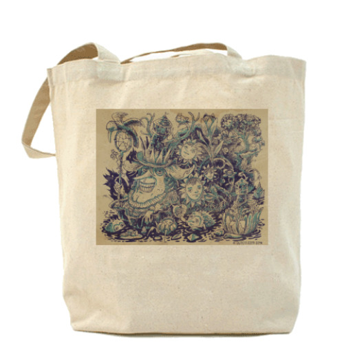 Сумка шоппер с принтом magic world