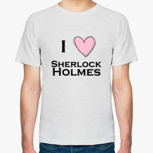 Футболка с принтом I love sherlock bbc