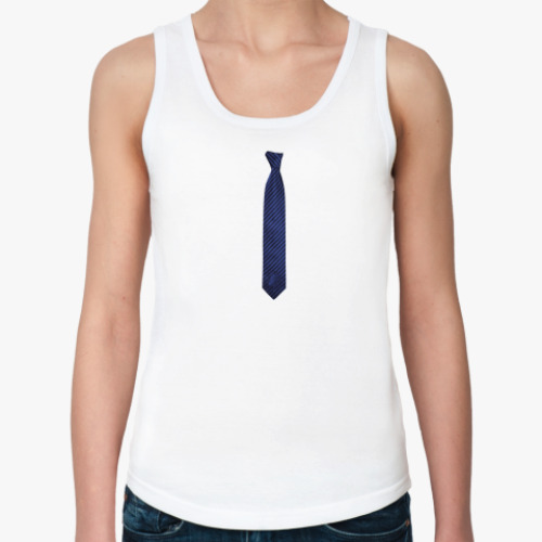 Женская майка с принтом  галстук