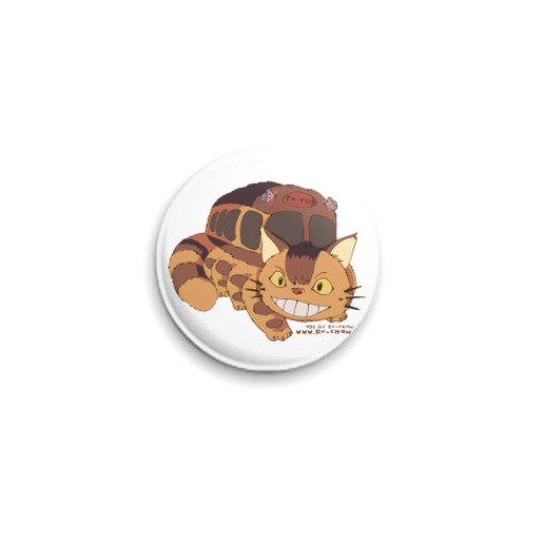 Значок 25мм с принтом  'Котобус'