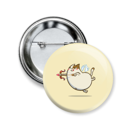 Значок 50мм с принтом Амуркот — Пятничный Котик №42