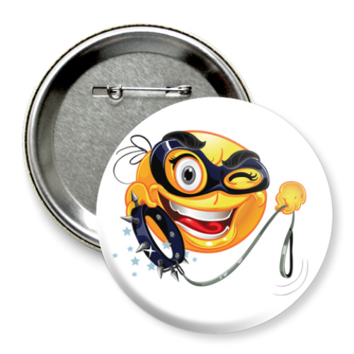 Значок 75мм с принтом Смайл