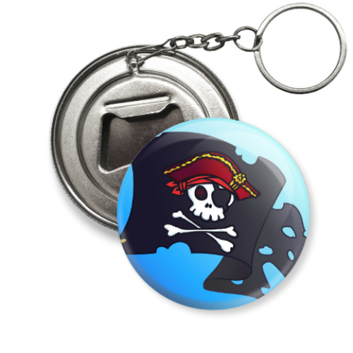 Брелок-открывашка с принтом Веселый Роджер