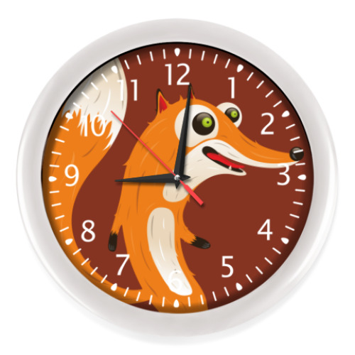 Настенные часы с принтом Лиса Упрлса