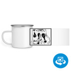 Кружка металлическая белая (круговая запечатка)