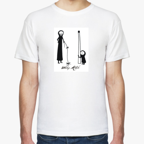 Футболка с принтом Спичка