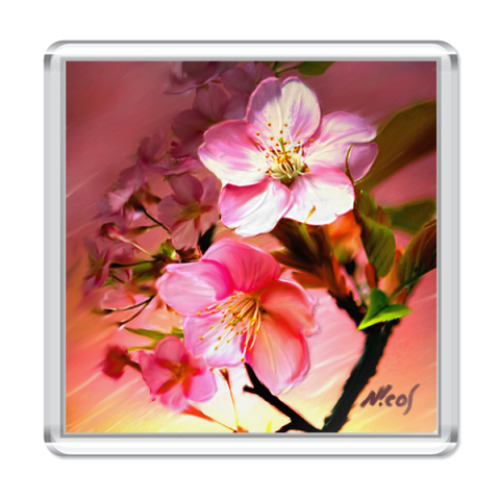 Магнит с принтом  'Sakura'