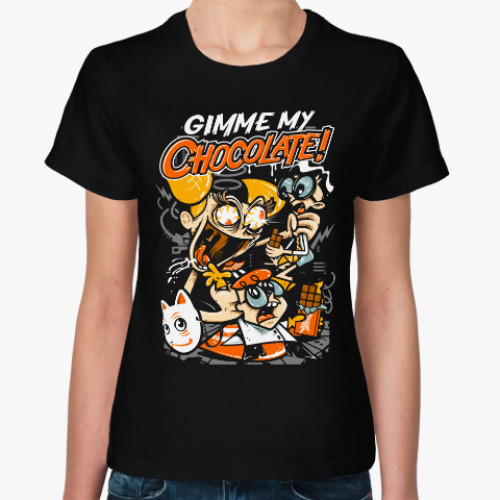 Женская футболка с принтом Гони мою Шоколадку