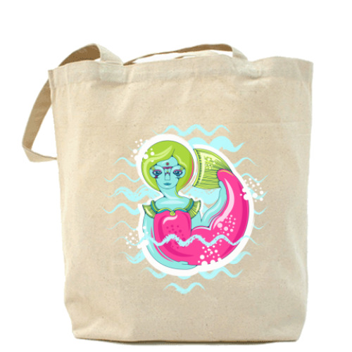 Сумка шоппер с принтом Русалка
