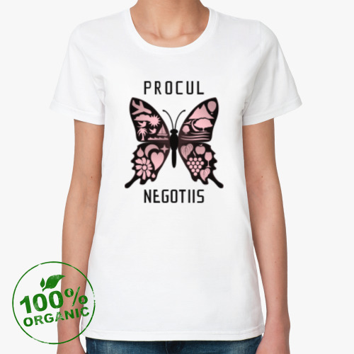 Женская футболка из органик-хлопка с принтом БАБОЧКА – BUTTERFLY