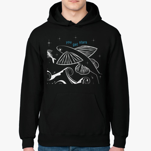 Толстовка худи с принтом ЛЕТУЧИЕ РЫБЫ. You have wings