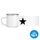 Кружка металлическая белая (круговая запечатка)