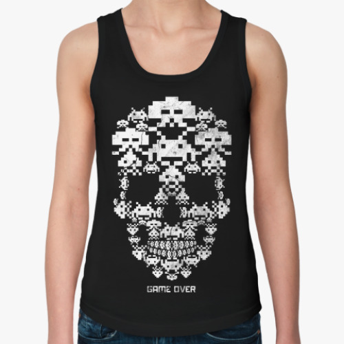 Женская майка с принтом Game Over