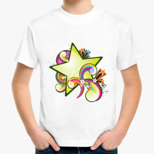 Детская футболка с принтом Краски лета