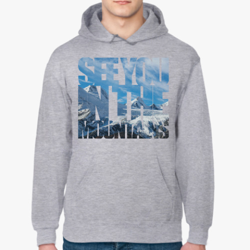 Толстовка худи с принтом Увидимся в горах