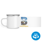 Кружка металлическая белая (круговая запечатка)