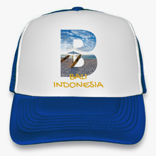 Кепка-тракер с принтом Океан, Бали, Индонезия