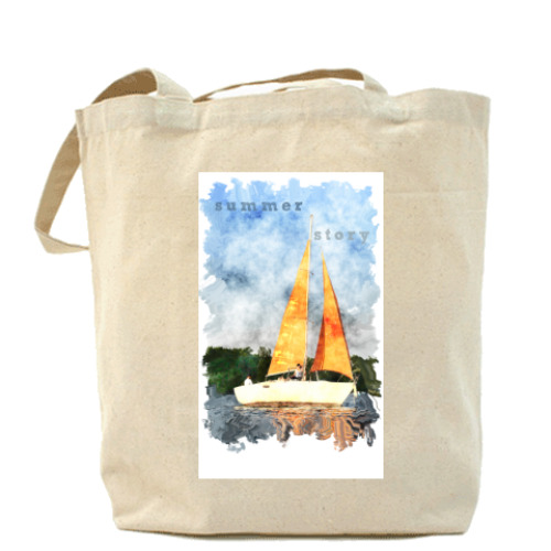 Сумка шоппер с принтом волга - матушка