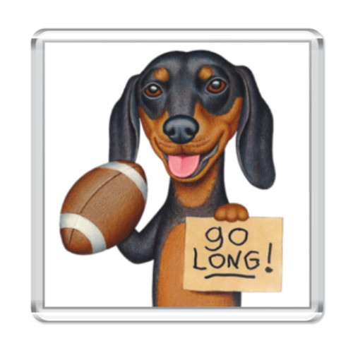 Магнит с принтом Go long!