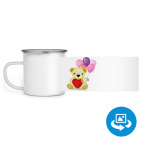 Кружка металлическая белая (круговая запечатка)