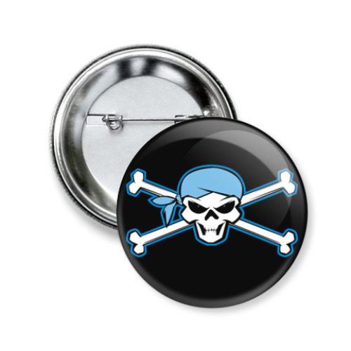 Значок 50мм с принтом Череп