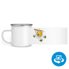 Кружка металлическая белая (круговая запечатка)