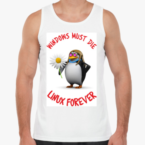 Майка с принтом WINDOWS MUST DIE