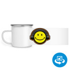 Кружка металлическая белая (круговая запечатка)