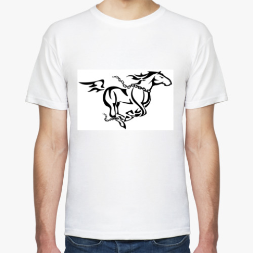 Футболка с принтом лошадь