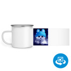 Кружка металлическая белая (круговая запечатка)