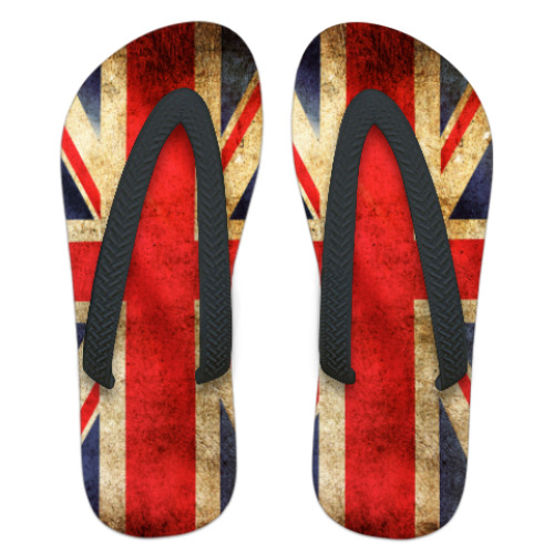 Шлепанцы (сланцы) с принтом Британский Флаг
