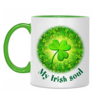 Двухцветная кружка My Irish Soul