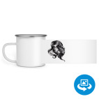 Кружка металлическая белая (круговая запечатка)