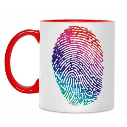 Кружка с принтом Дактилоскопия