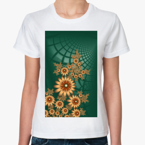 Классическая футболка с принтом Паутина