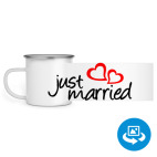 Кружка металлическая белая (круговая запечатка)