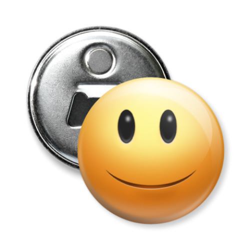 Магнит-открывашка с принтом  'Just Smile'