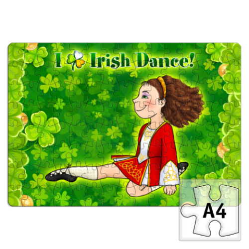 Пазл с принтом I love Irish dance