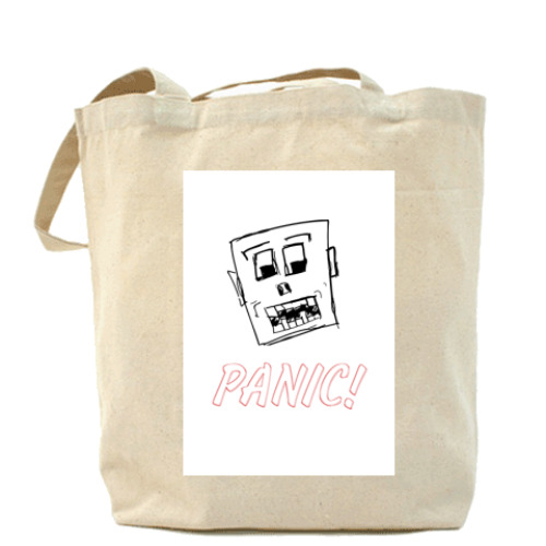 Сумка шоппер с принтом «Паника»