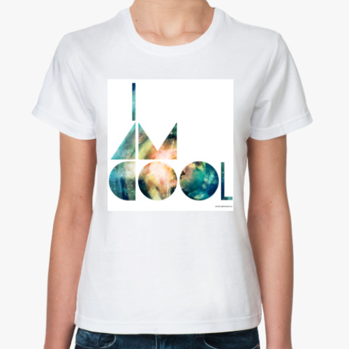 Классическая футболка с принтом i am cool