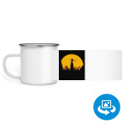 Кружка металлическая белая (круговая запечатка)