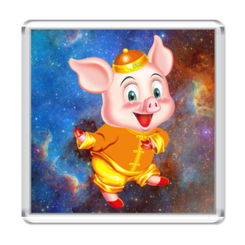 Магнит с принтом Символ Года