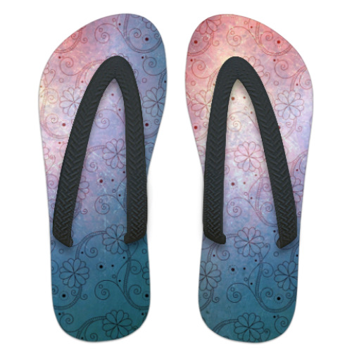 Шлепанцы (сланцы) с принтом Узоры