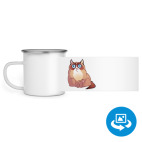 Кружка металлическая белая (круговая запечатка)