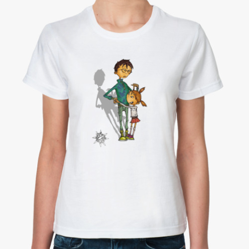 Классическая футболка с принтом Парочка