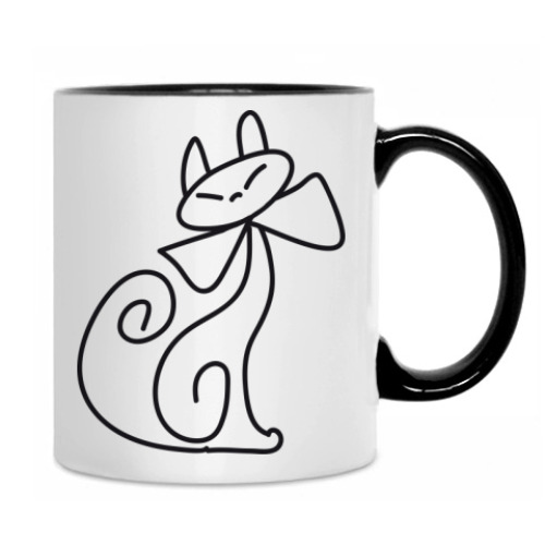 Кружка с принтом Кошка