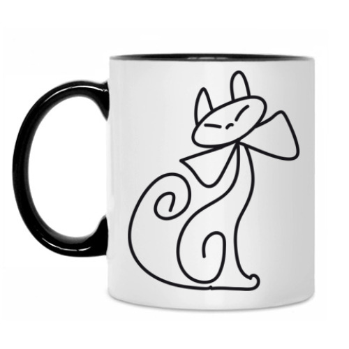 Кружка с принтом Кошка