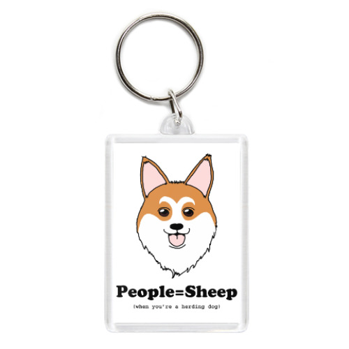 Брелок с принтом People=Sheep