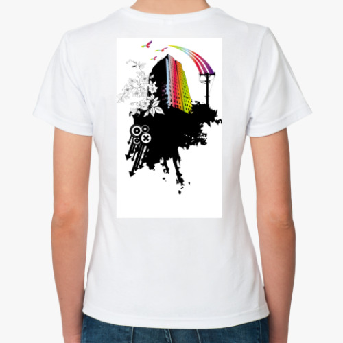 Классическая футболка с принтом  City Life