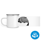 Кружка металлическая белая (круговая запечатка)